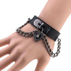 heart shaped lock bracelet