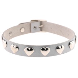 love heart rivets collar