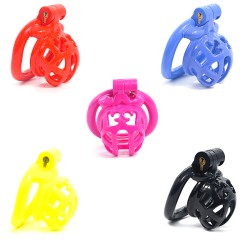 resin chastity device with 4 penis rings