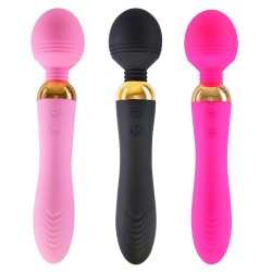 magnetic charging double head wavy vibrator